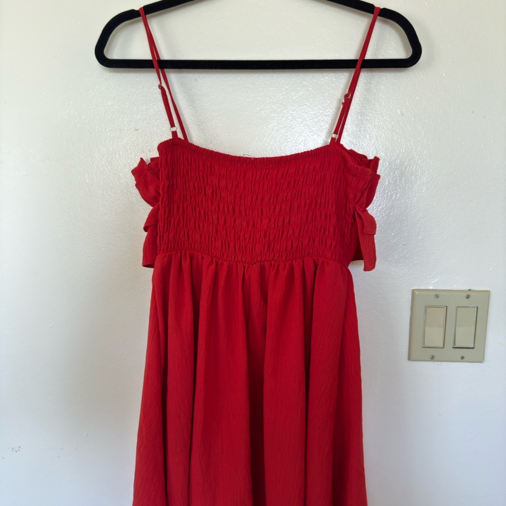 Red Ruffled Dress - Picture 2 of 2